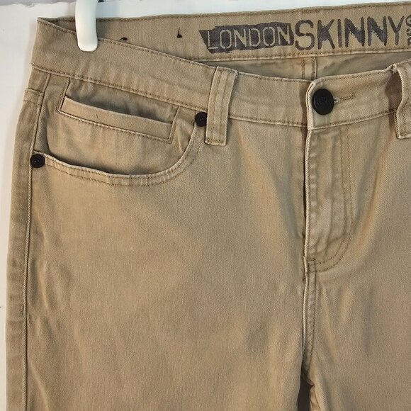 Rsq London Skinny Jeans Womens 30/30 Tan Denim Mid Rise 5 Pocket - Picture 9 of 9